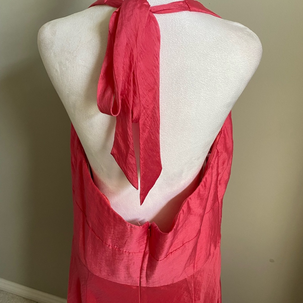 Wtoo by Watters & Watters Coral Halter Pink Dress - Picture 5 of 8